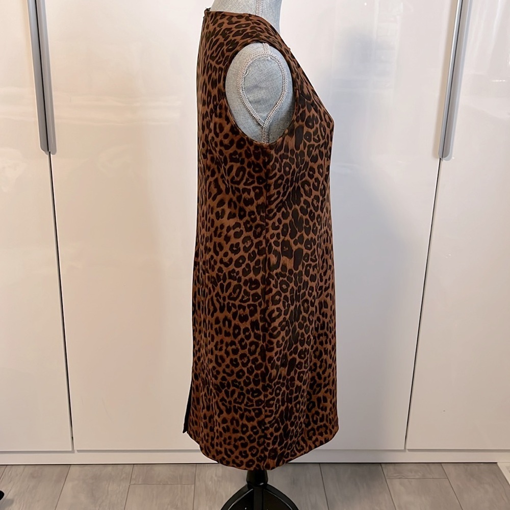GUILLAUME NWOT Sleeveless Classic Leopard Print Fitted Tank Dress, Size S - Picture 3 of 12